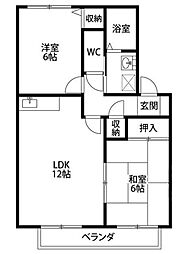 ステージ・モリ 2LDKの間取図画像