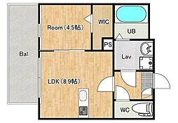 (仮称)ジーメゾン千葉浜野アスア 1LDKの間取図画像