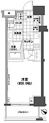 パークハビオ人形町 1Kの間取図画像
