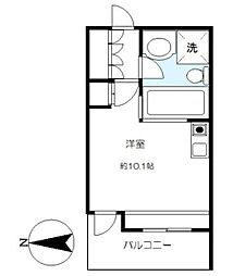 ジョイテル初台 ワンルームの間取図画像