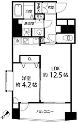 レニール本駒込 1LDKの間取図画像