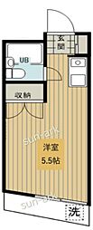 シティフラット25 ワンルームの間取図画像