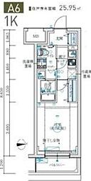 MAXIV生田 1Kの間取図画像