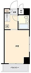 ペガサスマンション千束 ワンルームの間取図画像