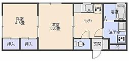 グランデュール 2Kの間取図画像