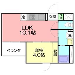 Sette Luce 1LDKの間取図画像