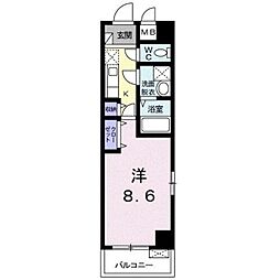 メゾンドサクラ 1Kの間取図画像