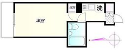 プリンセスコート赤堤 ワンルームの間取図画像