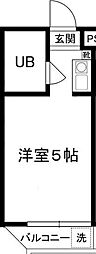 ベルハイム浮間 ワンルームの間取図画像