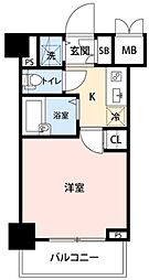 レジディア広尾2 1Kの間取図画像