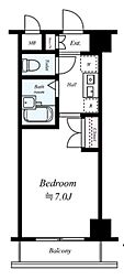 ガラ・ステージ西新宿 1Kの間取図画像