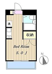 北浜ビル ワンルームの間取図画像