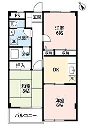 パレスF 3DKの間取図画像