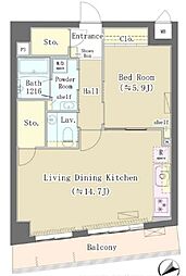 Maison de Takaya 2階1LDKの間取り