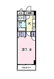 stable北山 1Kの間取図画像