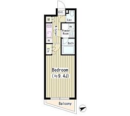 SmartLink西麻布 1Kの間取図画像