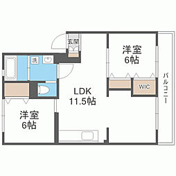 大池第一ハイツ 2LDKの間取図画像