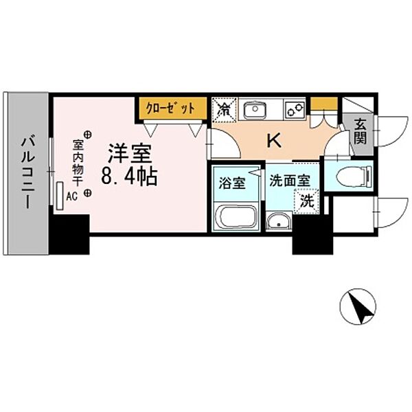 クレストスクエア 203｜新潟県長岡市柳原町(賃貸マンション1K・2階・30.01㎡)の写真 その2