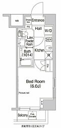 プラウドフラット富士見台 1Kの間取図画像
