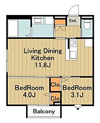 robot home 相模原 2LDKの間取図画像