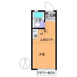 アンマリエッジフラット 1Kの間取図画像