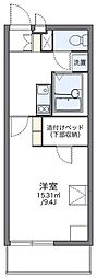 レオパレスソレイユ柏1 1Kの間取図画像