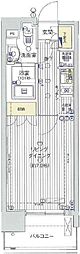 レックス海岸通りレジデンス 1Kの間取図画像