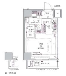 ARCOBALENO HORIKIRISHOBUEN 1Kの間取図画像