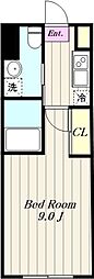 WithFun小田急相模原 1Kの間取図画像