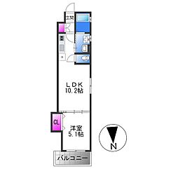 おおさか東線 JR長瀬駅 徒歩7分の賃貸アパート 3階1LDKの間取り