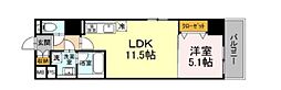 セントラル立川 1LDKの間取図画像