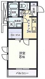 SANPOUAP 1Kの間取図画像