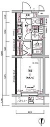ARCOBALENO BUBAIGAWARA 1Kの間取図画像