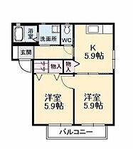 ノースヴェレッジ　IV　Ｃ棟 C0207 ｜ 岡山県倉敷市福井405-2（賃貸アパート2K・2階・43.01㎡） その2