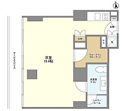 ウエリスアーバン品川タワー ワンルームの間取図画像