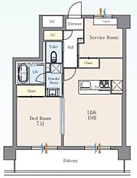 世田谷区給田3丁目マンション 1SLDKの間取図画像