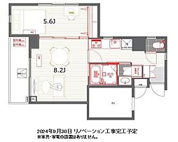 RESIDENCE西新宿SQUARE 1DKの間取図画像