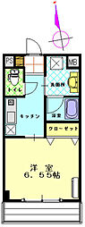 コートアベニュー 1Kの間取図画像