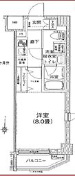 アイルキャナルシティ深川 1Kの間取図画像