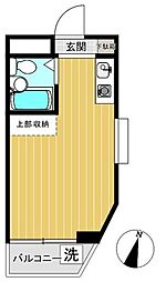 ベルサイユ池上 ワンルームの間取図画像