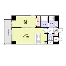 Avenir新深江 1LDKの間取図画像
