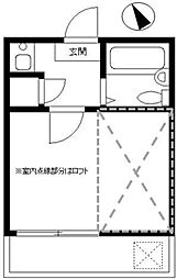 ネストつつじヶ丘 1Kの間取図画像