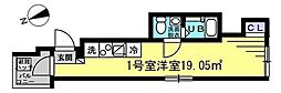 アージュドール門前仲町 ワンルームの間取図画像