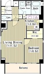ウイングスガーデン 1LDKの間取図画像