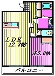 MarkDuo塚越2 1LDKの間取図画像