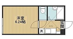 カーサベルテ 1Kの間取図画像