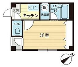 パークハイツ 1Kの間取図画像