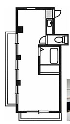 サンハイツビュー赤塚 1DKの間取図画像