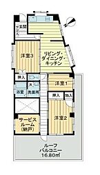 大日野ハイツ 3SLDKの間取図画像