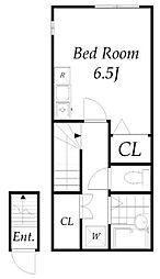 エフプレスト西新井本町 2階ワンルームの間取り